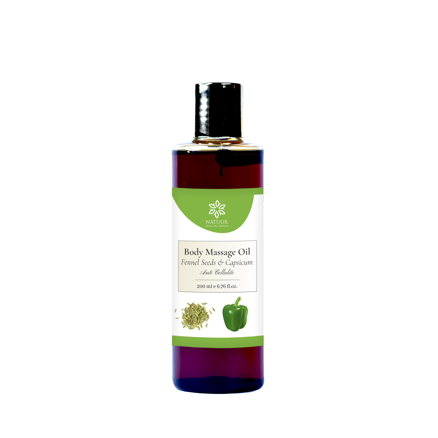 Body Massage Oil Fennel Seeds and Capsicum - Anti Cellulite - Natuur.in