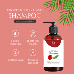 Natural Hibiscus Shampoo with Curry Leaves & Aloe Vera - Natuur Natural Hibiscus Shampoo with Curry Leaves & Aloe Vera - Natuur