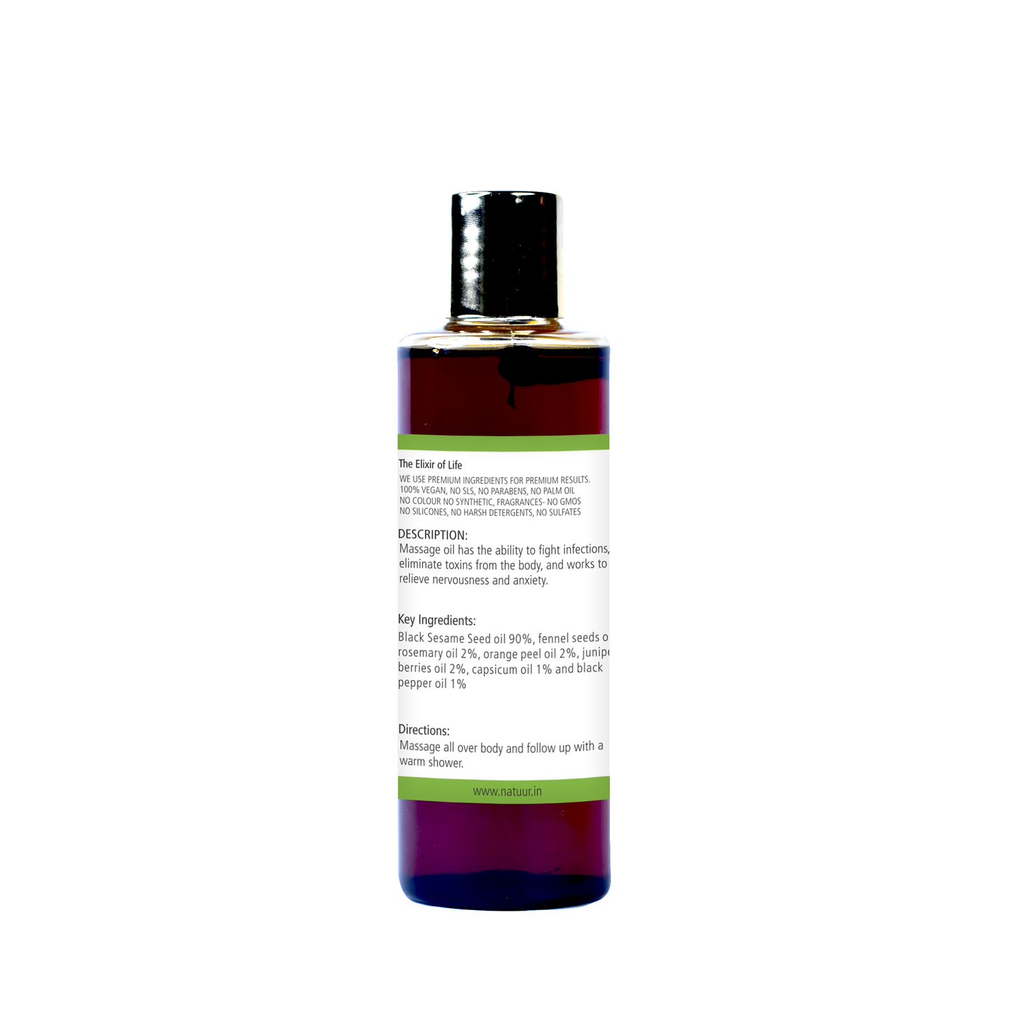 Body Massage Oil Fennel Seeds and Capsicum - Anti Cellulite - Natuur.in