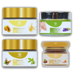 4 creams - anti aging, under eye, hand and foot cream, hemp honeysuckle cream (50 + 15 + 50 + 50 gms ) 4 creams - anti aging, under eye, hand and foot cream, hemp honeysuckle cream (50 + 15 + 50 + 50 gms )