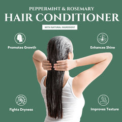 ALOE VERA HAIR CONDITIONER (Peppermint & Rosemary) silky smooth shiny hair ALOE VERA HAIR CONDITIONER (Peppermint & Rosemary) silky smooth shiny hair