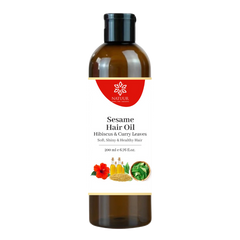 Natuur Sesame hair oil - Hibiscus and Curry leaves 200ml Natuur Sesame hair oil - Hibiscus and Curry leaves 200ml