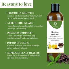 Natuur Mustard hair oil - Neem and Ratanjot 200ml Natuur Mustard hair oil - Neem and Ratanjot 200ml