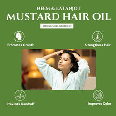Natuur Mustard hair oil - Neem and Ratanjot 200ml Natuur Mustard hair oil - Neem and Ratanjot 200ml