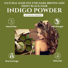 NATUUR - Indigo Powder Natural Hair Dye pack of 2  - 100gms NATUUR - Indigo Powder Natural Hair Dye pack of 2  - 100gms