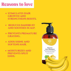 Banana Aloe Shampoo - Hair Protection & Smoothening for Frizz Free Hair Banana Aloe Shampoo - Hair Protection & Smoothening for Frizz Free Hair