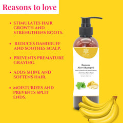 Banana Aloe Shampoo - Hair Protection & Smoothening for Frizz Free Hair Banana Aloe Shampoo - Hair Protection & Smoothening for Frizz Free Hair