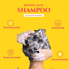 Banana Aloe Shampoo - Hair Protection & Smoothening for Frizz Free Hair Banana Aloe Shampoo - Hair Protection & Smoothening for Frizz Free Hair