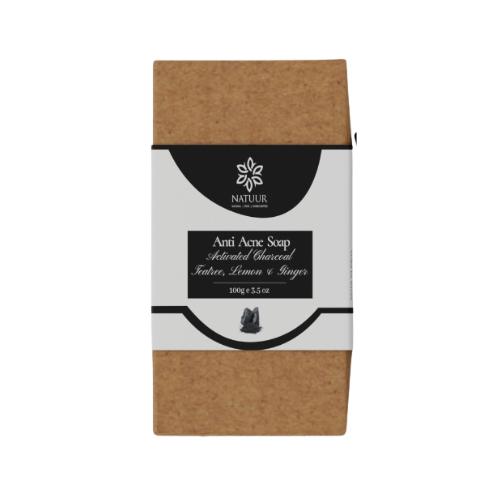 Activated Charcoal Soap With Teatree, Lemon & Ginger - Anti Acne