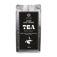 Pure single estate assam tea leaves - orthodox clonal tea with golden tips - leaf grade Pure single estate assam tea leaves - orthodox clonal tea with golden tips - leaf grade