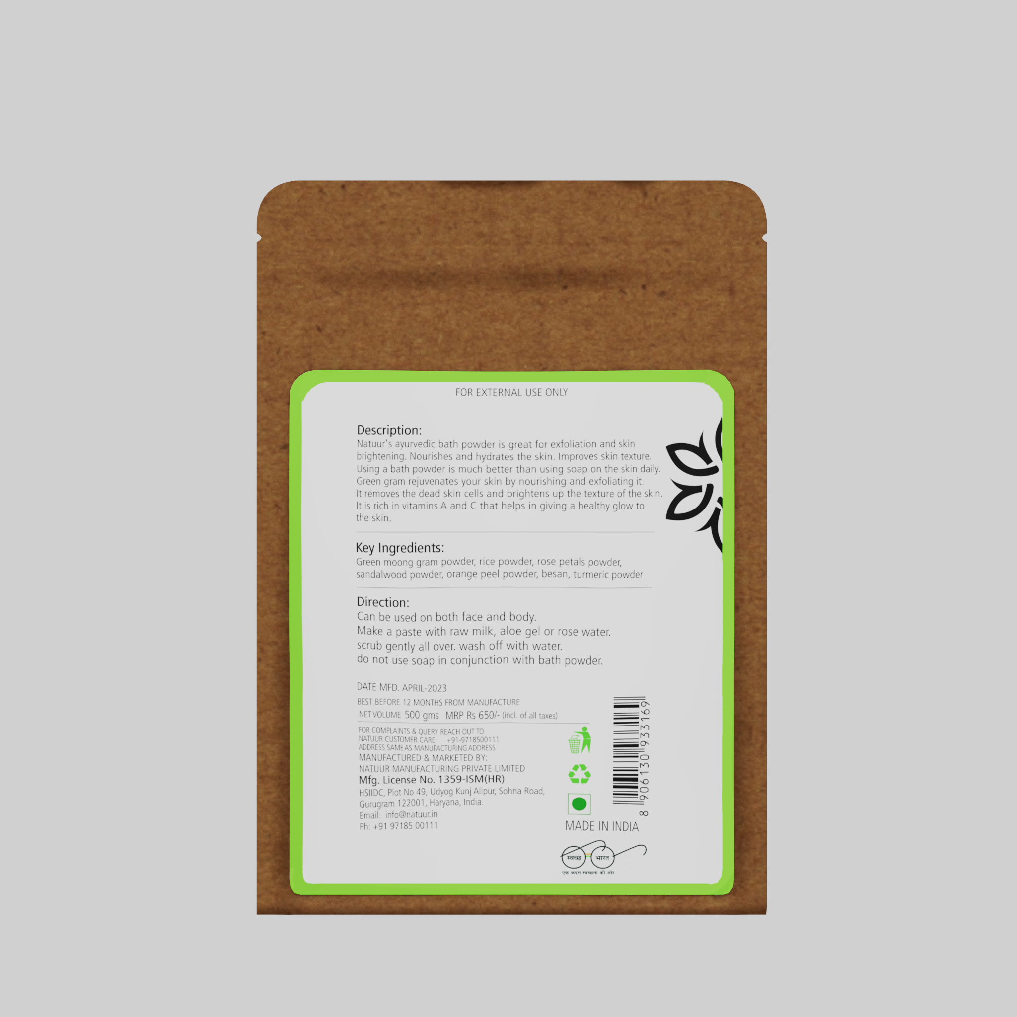 gentle exfoliating  bath powder Natuur.in gentle exfoliating  bath powder Natuur.in