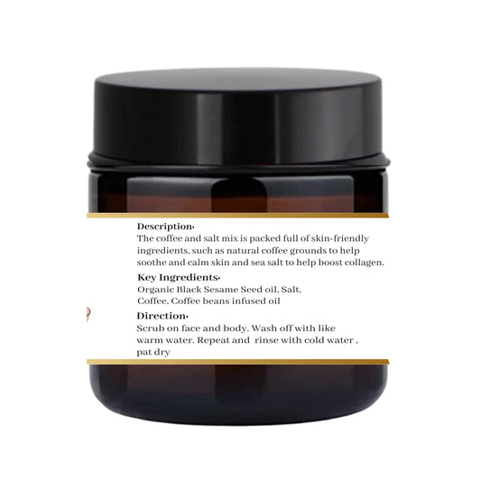 Body Scrub - Coffee and Salt - Anti Ageing , Beauty booosting wonder scrub 100 gms