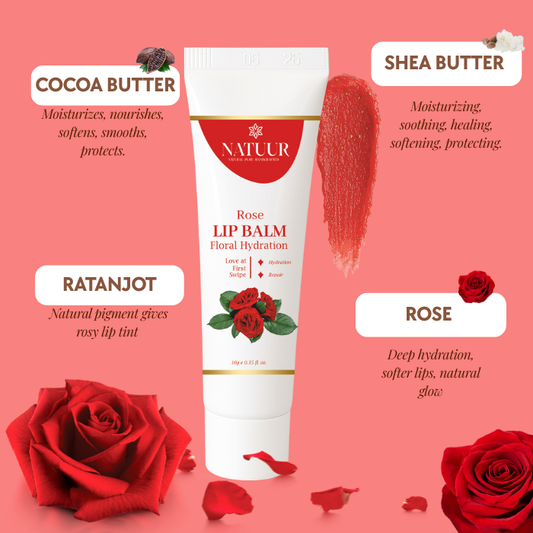 Lip Balm – Rose & Cardamom Floral Hydration 10gms