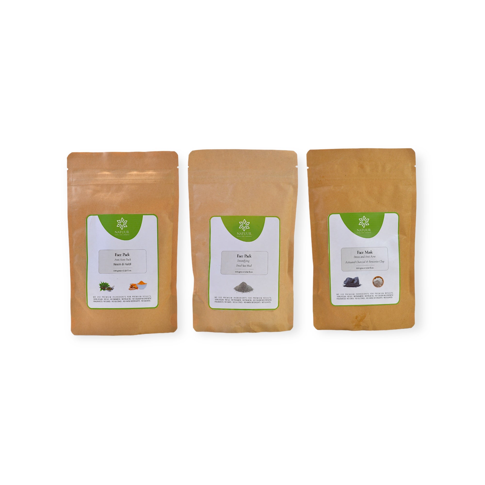 Face mask - Activated Charcoal & Bentonite Clay- Detox and Anti Acne 100gms Face mask - Activated Charcoal & Bentonite Clay- Detox and Anti Acne 100gms