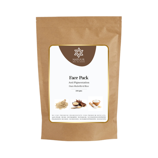 Natuur Oats, Mulethi & Rice Face Pack 100g - Anti-Pigmentation