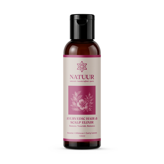 Ayurvedic Hair & Scalp Elixir | Sesame | Hibiscus | Curry Leaves | Restore | Nourish | Balance