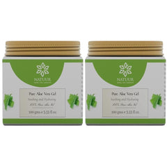 NATUUR - Pure Aloe Vera Gel - 100gmX2 |Soothing and Moisturizing | Hydrates and Moisturizes Dry Skin | Cooling and Soothing Properties | Suitable for Day and Night Use NATUUR - Pure Aloe Vera Gel - 100gmX2 |Soothing and Moisturizing | Hydrates and Moisturizes Dry Skin | Cooling and Soothing Properties | Suitable for Day and Night Use