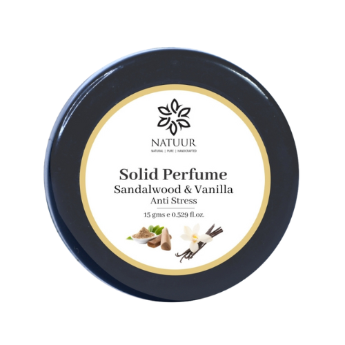 Natuur Solid Perfume: Vanilla & Sandalwood (15g) - Anti-Stress