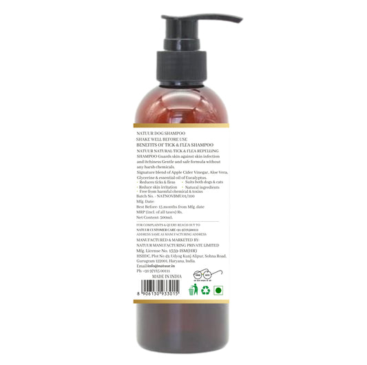 Dog Liquid Shampoo Aloe & ACV - Anti tick 500mL