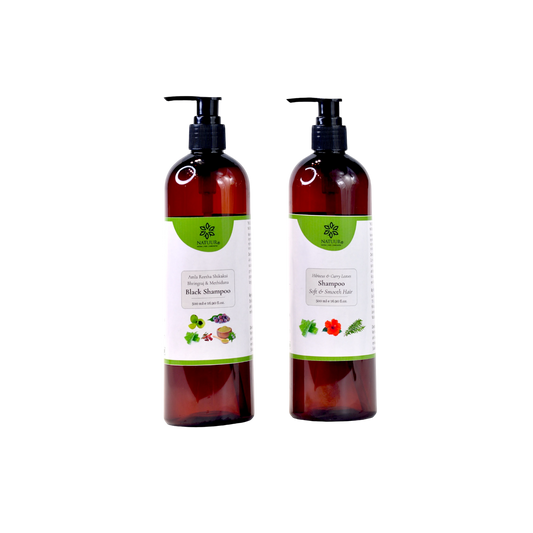 Shampoo - Black Shampoo, Aloe Hibiscus Curry leaves - 500 ml x 2