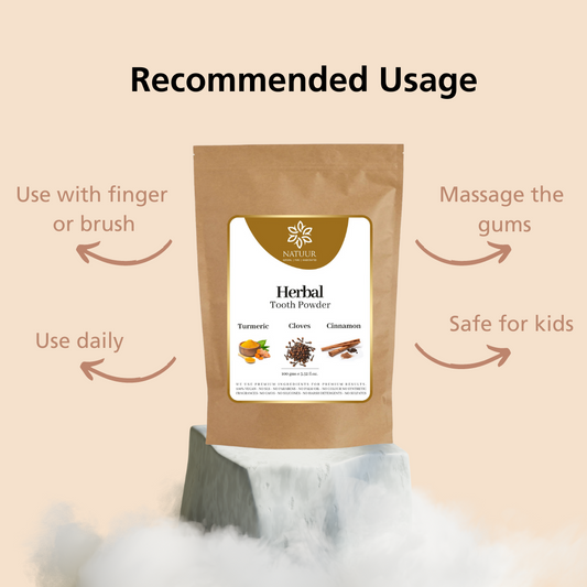 Natural Toothpowder with Bentonite Clay, Cinnamon, and Clove - natuur.in