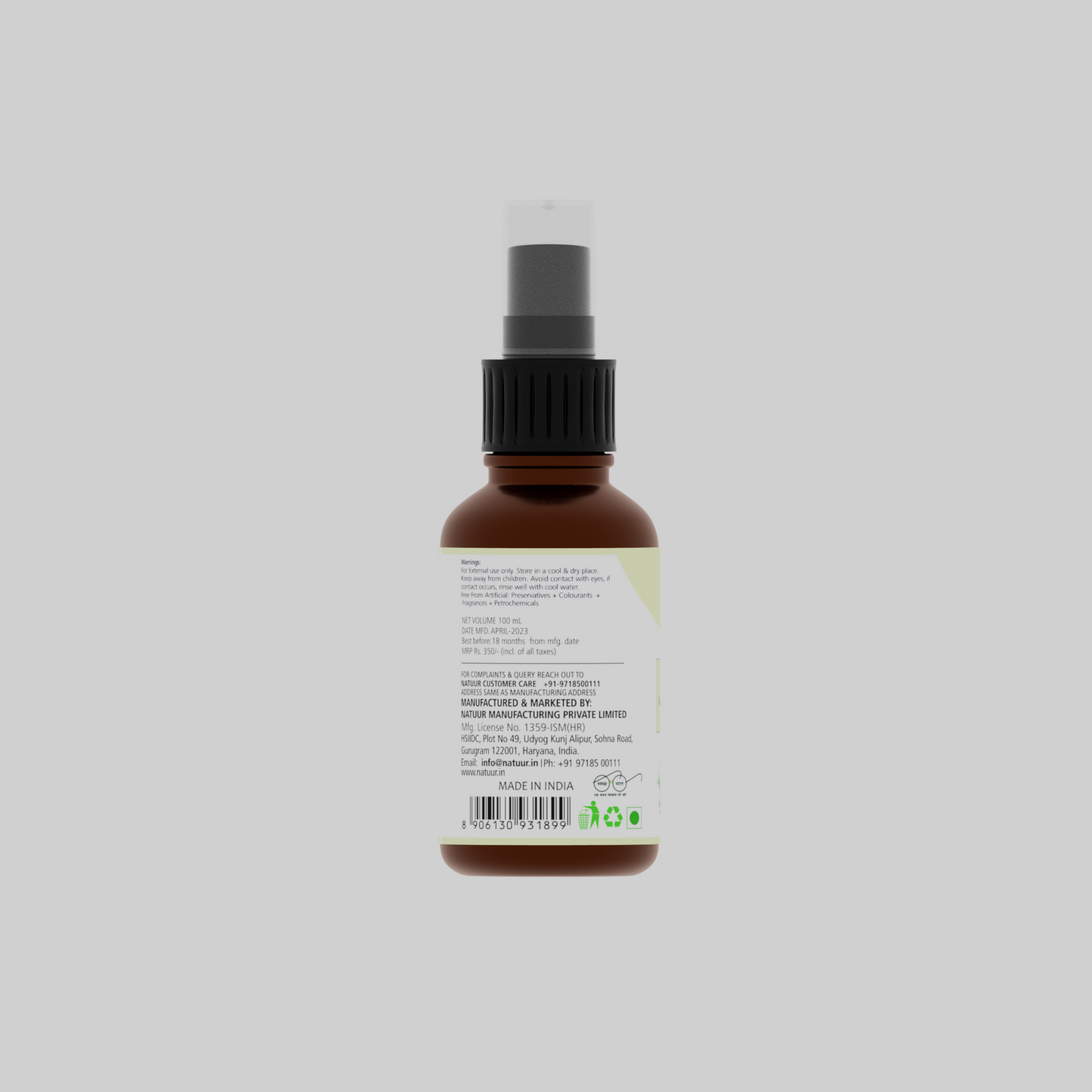 Facial Mist Vetiver and Chamomile - Natuur.in