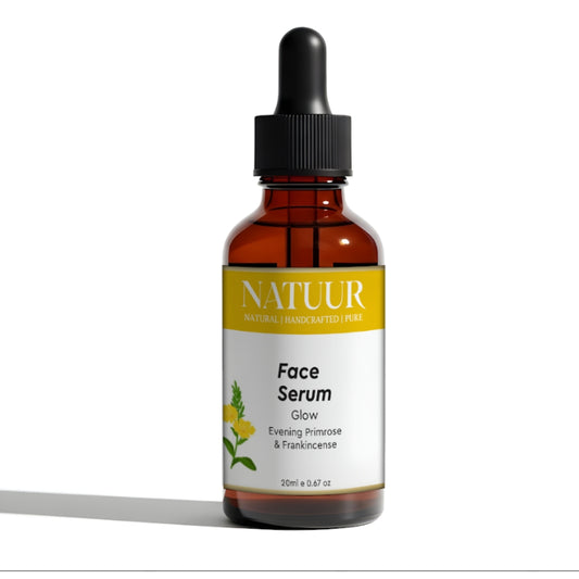 NATUUR Glow Face Serum 20ml | With Primrose & Frankincense | For Radiant & Glowing Complexion | Lightweight & Fast Absorbing | Nourishes Skin | Improves Texture | Daily Use | Unisex