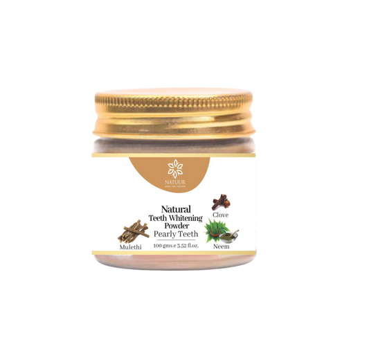 Natural Teeth Whitening Powder - Pearly Teeth (Mulethi, Neem & Clove)100g
