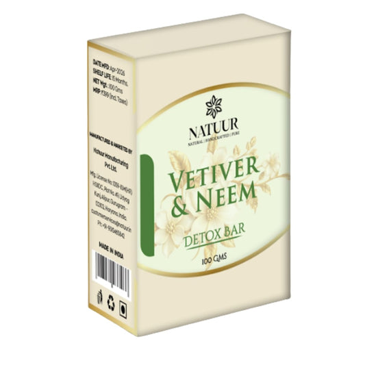 Natuur Vetiver Neem Summer Soap Cooling & Anti Bacterial 100gm
