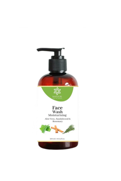 Moisturising Face Wash for Dry Skin - Vitamin E, Aloe, Sandalwood & Rosemary