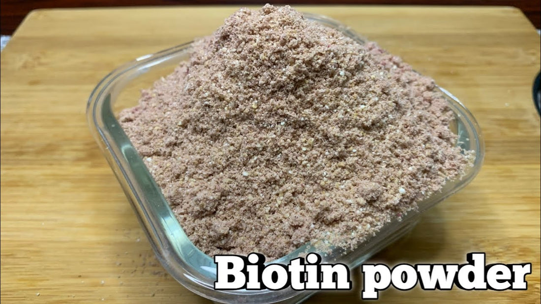 How can I make homemade biotin powder or drink to maintain a healthy mane?