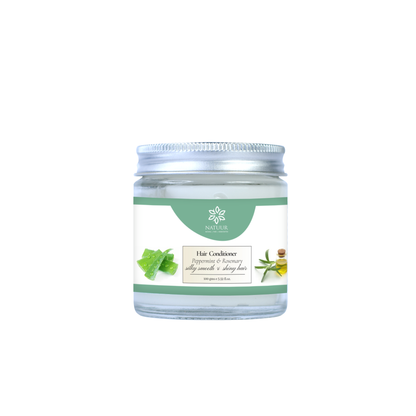 ALOE VERA HAIR CONDITIONER (Peppermint & Rosemary) silky smooth shiny hair - Natuur.in