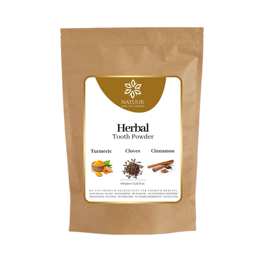 Herbal Toothpowder Bentonite Clay, Cinnamon & Clove 100gms