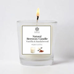 Beeswax Candle - Vanilla & Sandalwood (60g & 100g)