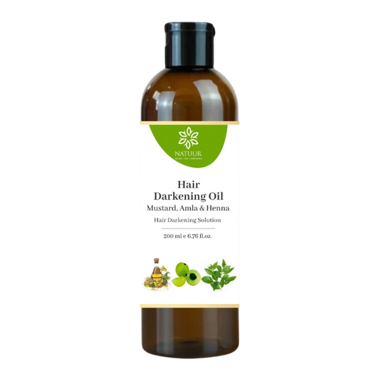 Natuur hair darkening oil - Mustard, amla and henna 200 ml