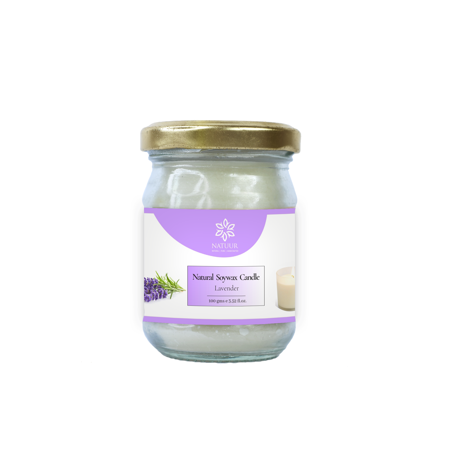 Soy Wax Candle Lavender 100 gms