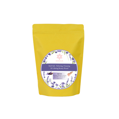 Bath Salt with Epsom Salt and Lavender buds - Relaxing , Cleansing & Calminng Beauty Ritual - Natuur.in