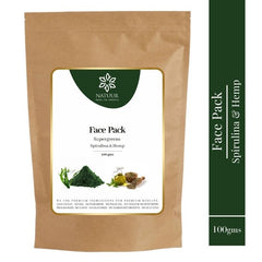 Natuur supergreens face pack - spirulina and hemp 100g