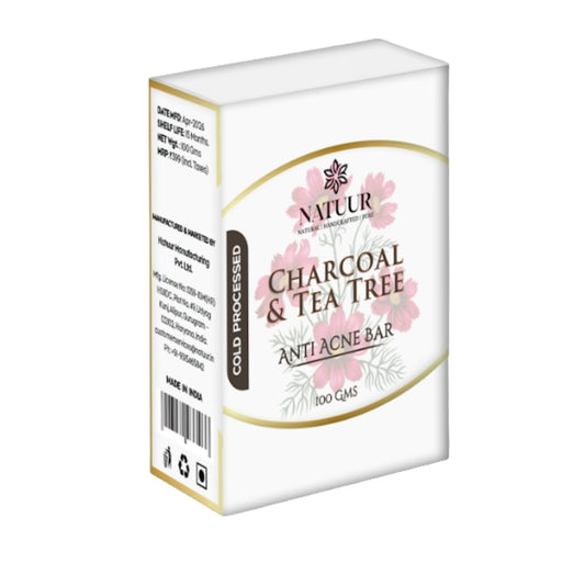Activated Charcoal Soap With Teatree, Lemon & Ginger - Anti Acne