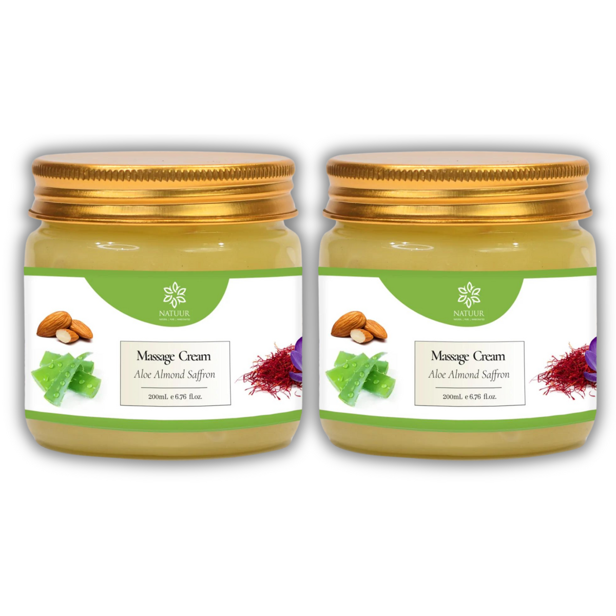 Aloe saffron facial massage cream x 2