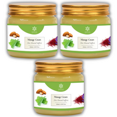 Aloe saffron facial massage cream x 3