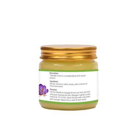 Aloe almond saffron facial massage cream