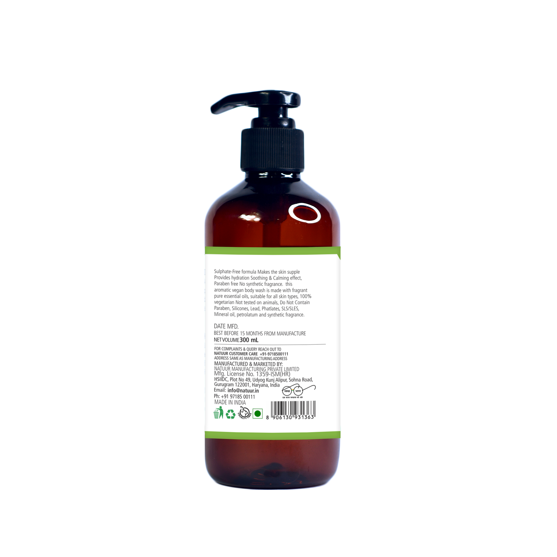 Natuur Aloe Body Wash Peppermint and Lime 300 ml - Natuur.in