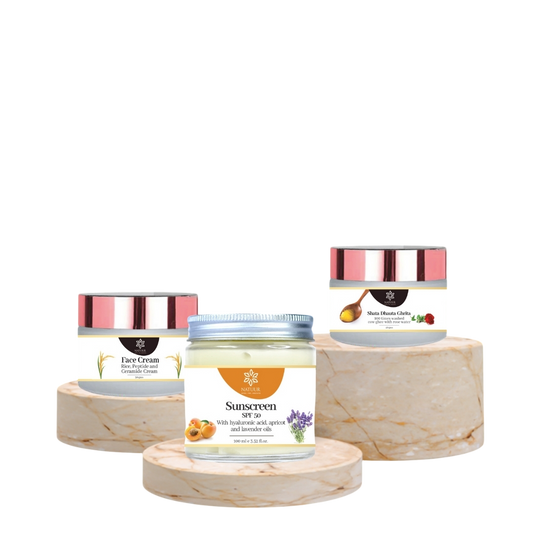 The Ultimate Trio for Radiant Skin – Day, Night, & Outdoor Glow Cream | Pack of 3