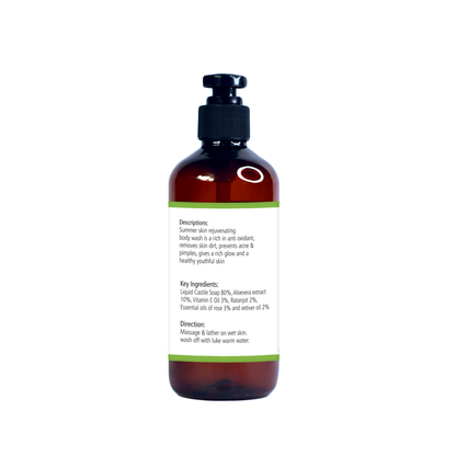 Body Wash - Rose & Vetiver - Rejuvenating Skin Care 300ml