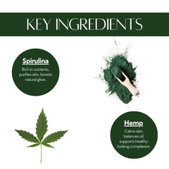 Natuur supergreens face pack - spirulina and hemp 100g