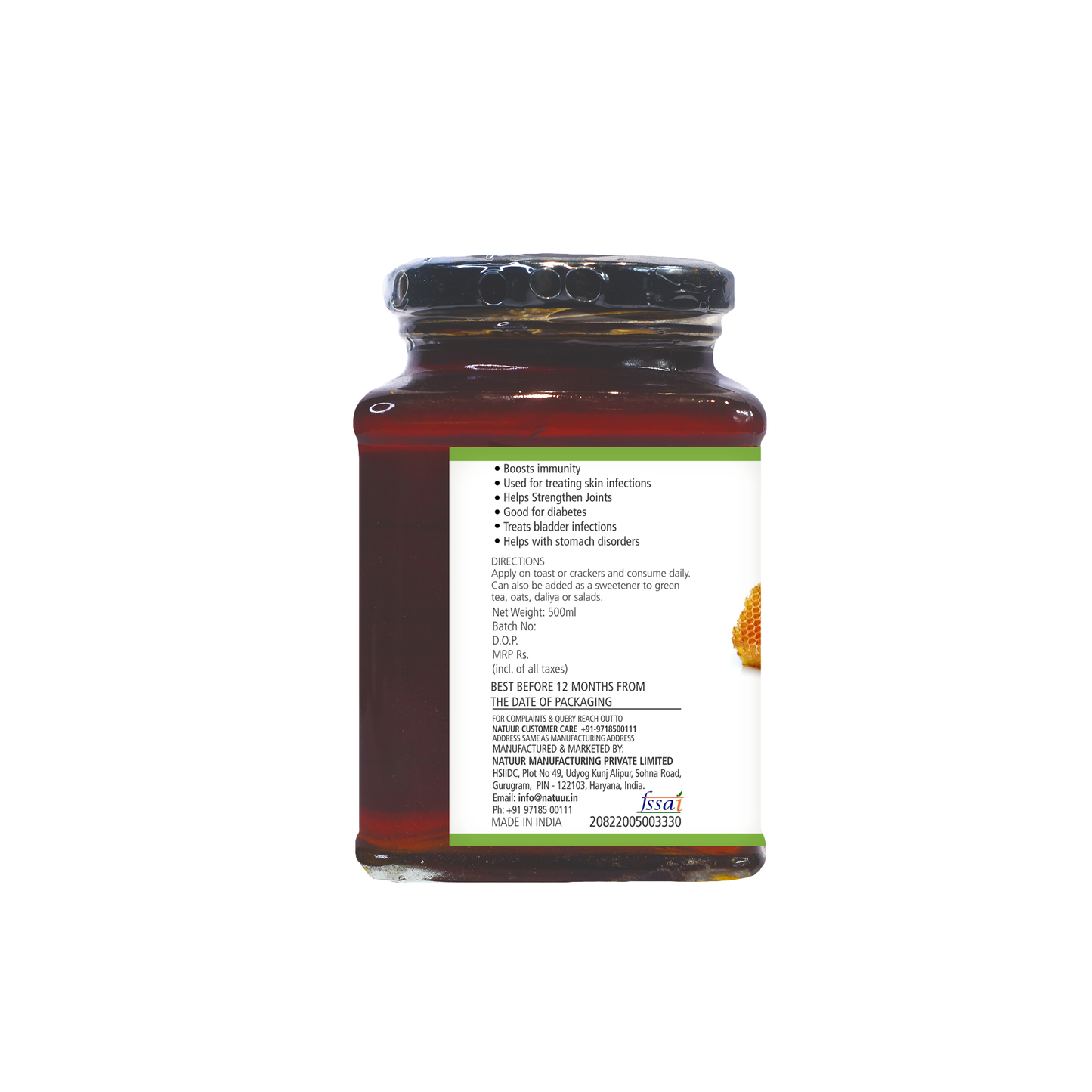 Natuur Pure Honey - Cinnamon 500 ml