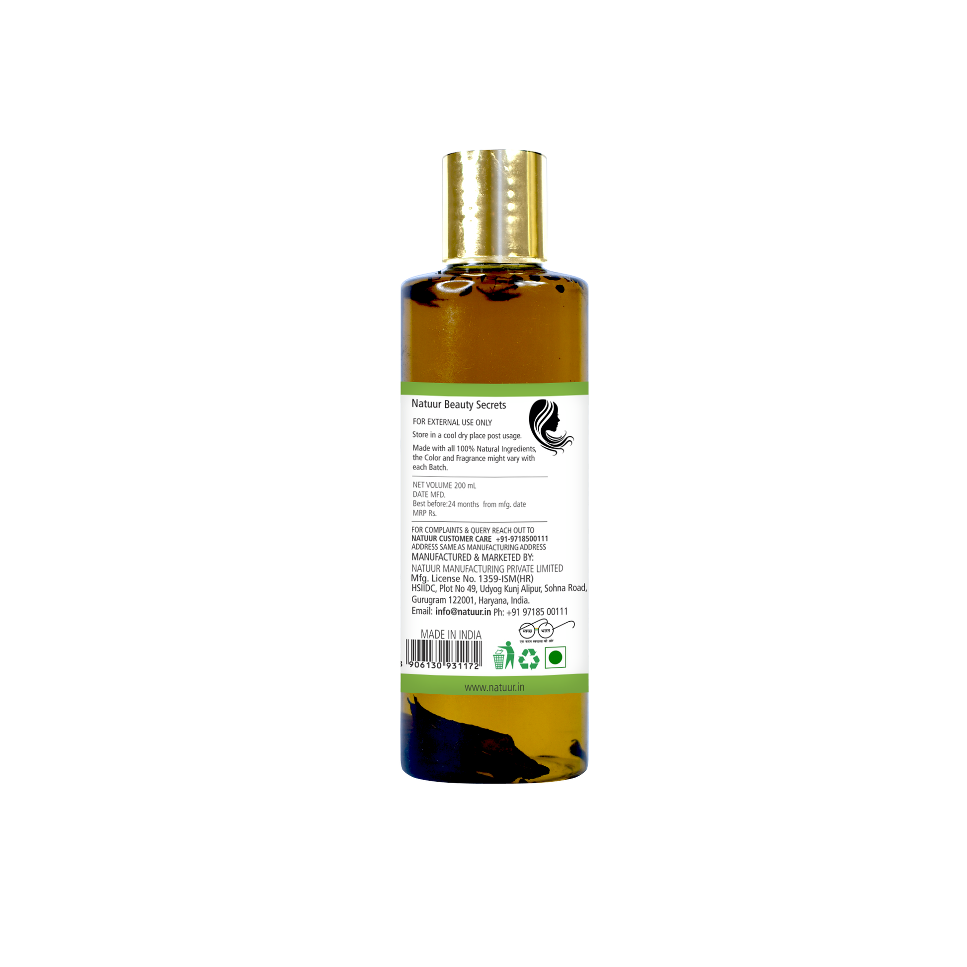Natuur Mustard hair oil - Neem and Ratanjot 200ml - Natuur.in