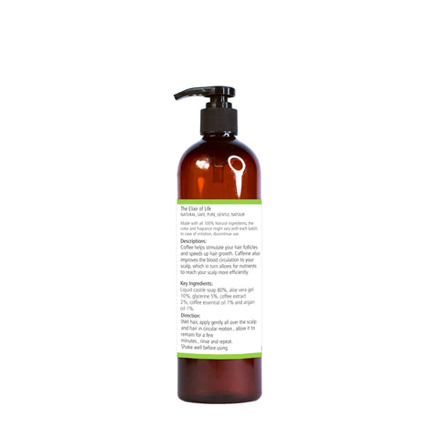 Coffee argan peppermint protein Shampoo - for aging and mature hair