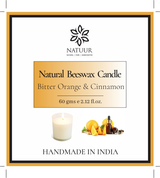 Beeswax Candle - Bitter Orange & Cinnamon